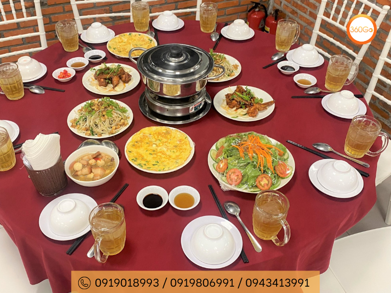 Các bữa ăn chính đầy đủ các món đa dạng - Du lịch 360Go
